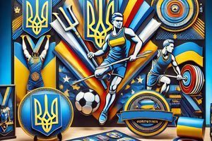 Sports-themed souvenirs and awards photo