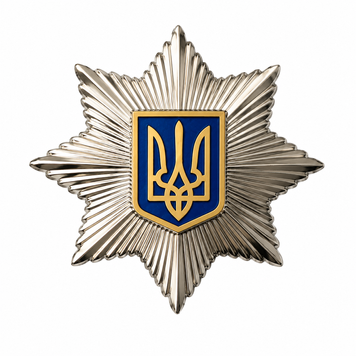 Зірка на жетон поліції 25007 фото