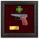 Framed Makarov Pistol Display with a State Border Guard Service Emblem 26117 photo 3