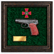 Framed Makarov Pistol Display with a Ukrainian Armed Forces Emblem 26119 photo 1