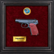 Framed Makarov Pistol Display with a Military Intelligence of Ukraine Emblem 26120 photo 1