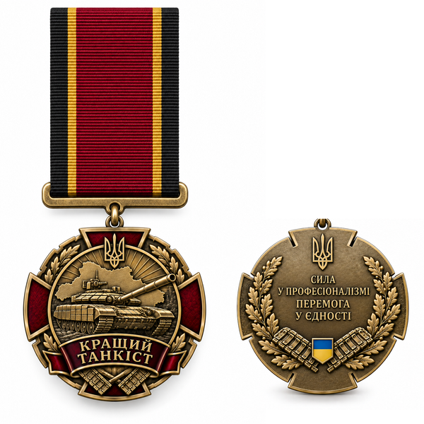 Медаль &laquo;Кращий танкіст&raquo; під замовлення від 100 шт. 001 фото